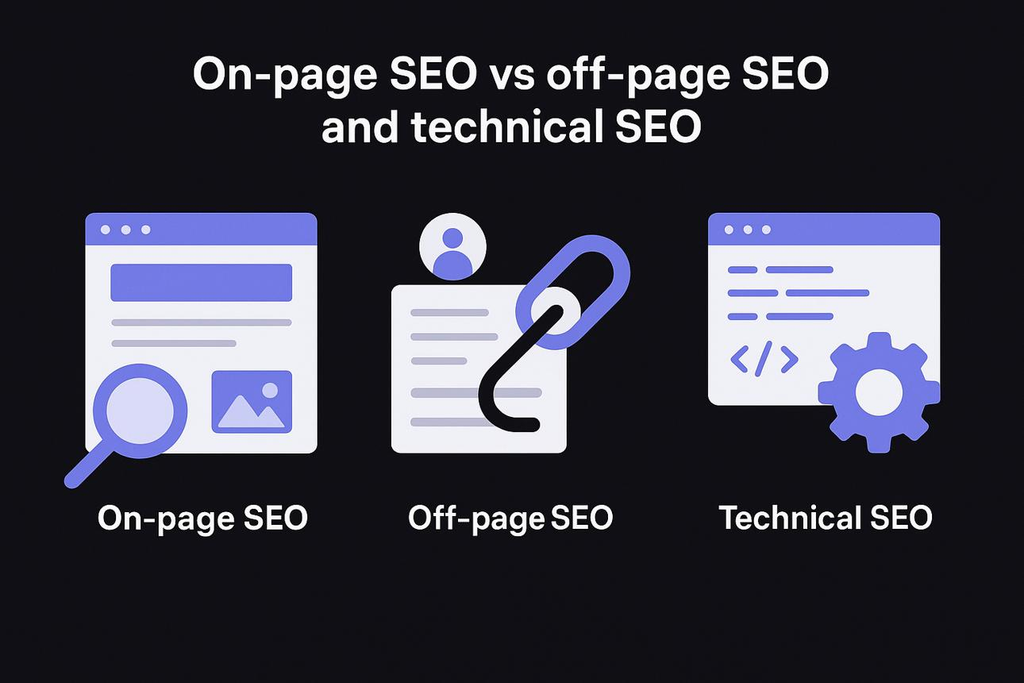 Three main areas of SEO for beginners